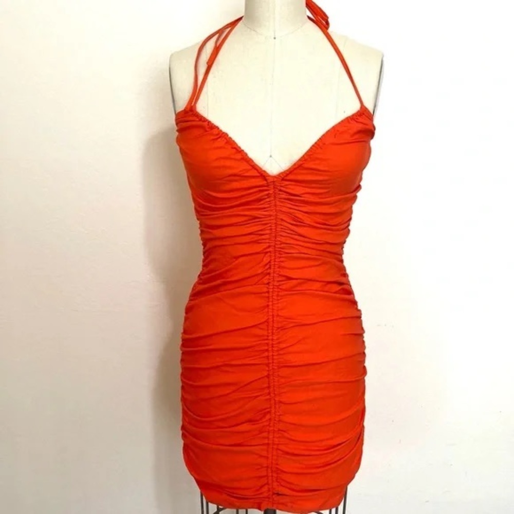 Better Be Vibrant Orange Mini Dress